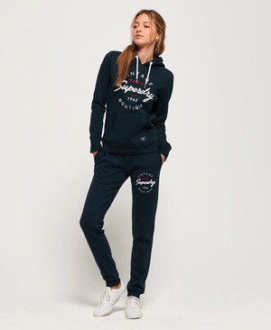 Superdry Applique Női Sportruházat Sötétkék | GXIFL0641